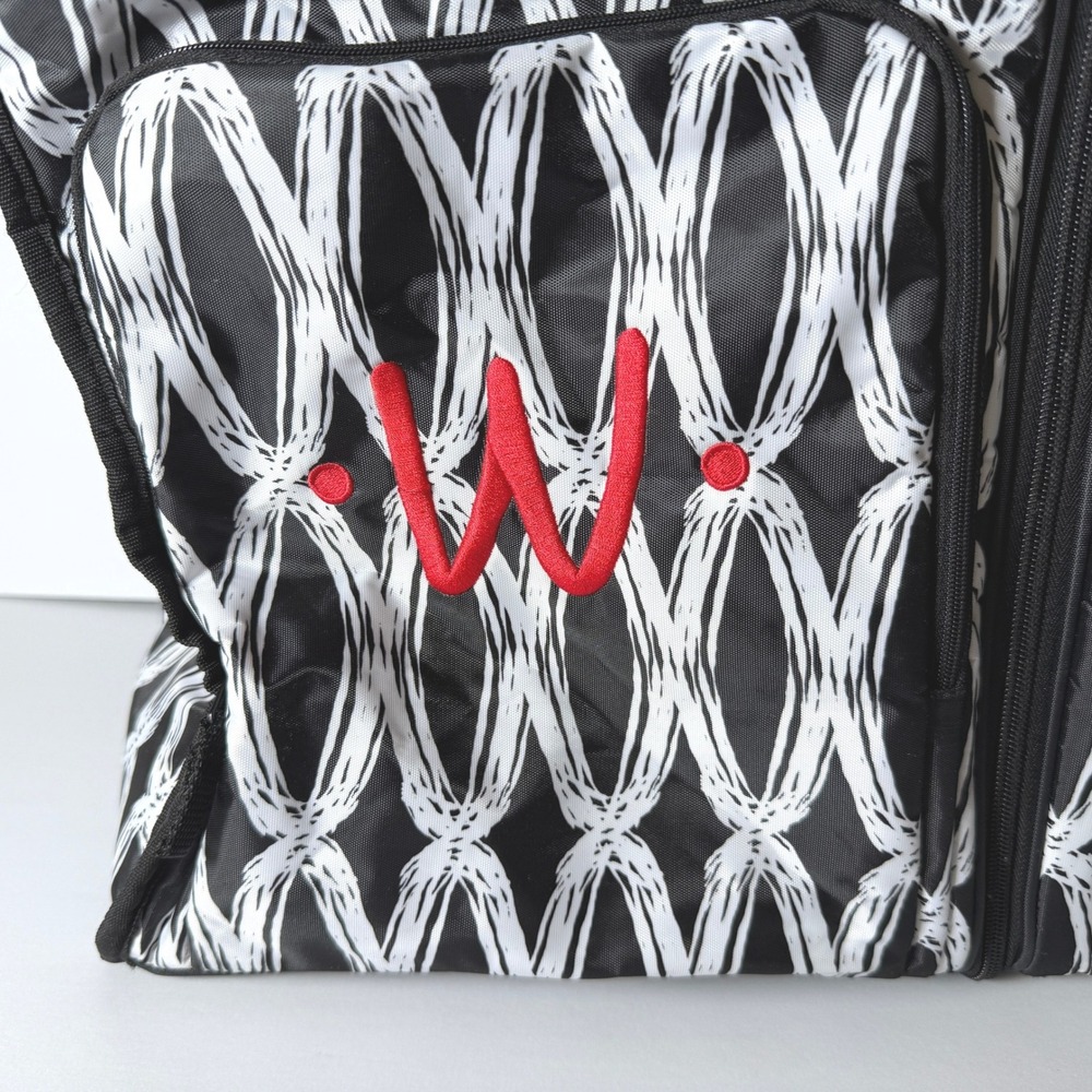 Thirty-One On The Double Chill Thermal Set Insulated Cooler Black White Monogram - Picture 2 of 12